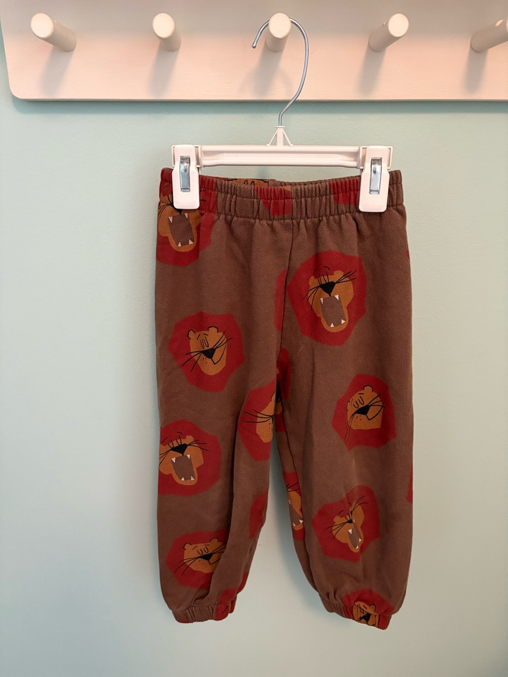 Zara Brown Lion Print Jogger Pants